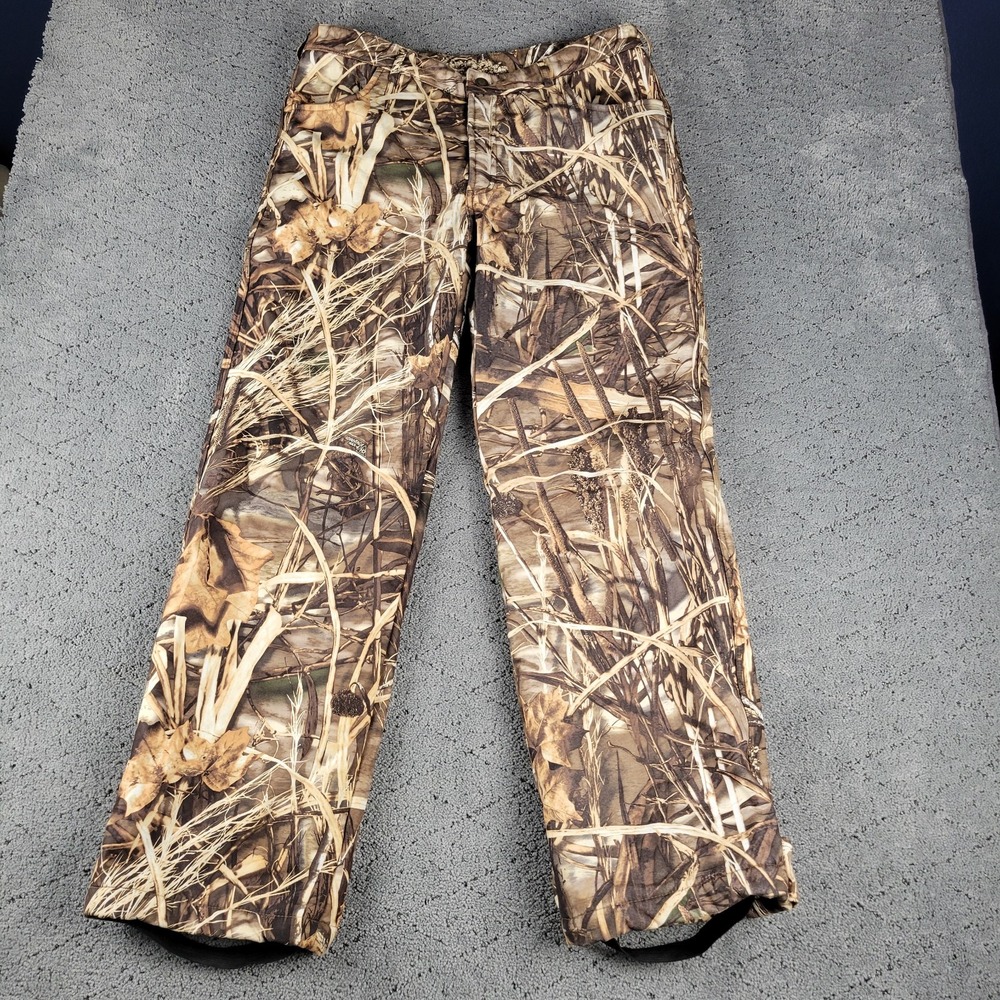 Lady Drake Pants Womens 8/10 Advantage Camo Fleece Lined Water Resistant Hunting